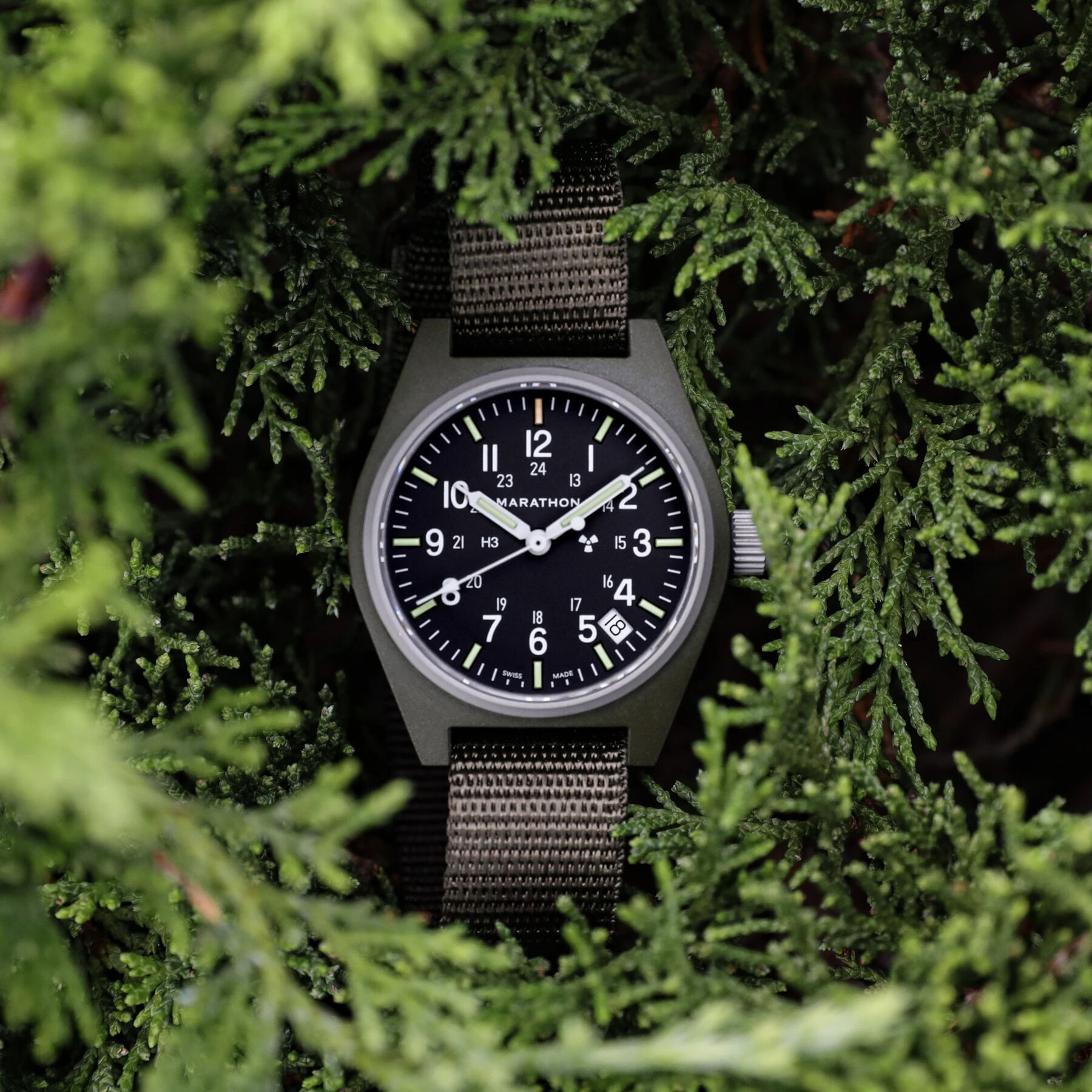 Marathon General Purpose Quartz Field Watch - Sage Green / No Government Markings