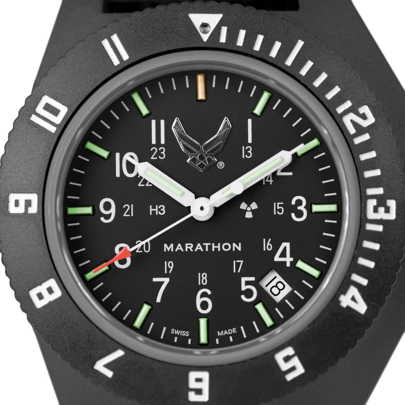 Marathon Pilot Navigator Watch Black with Date - USAF