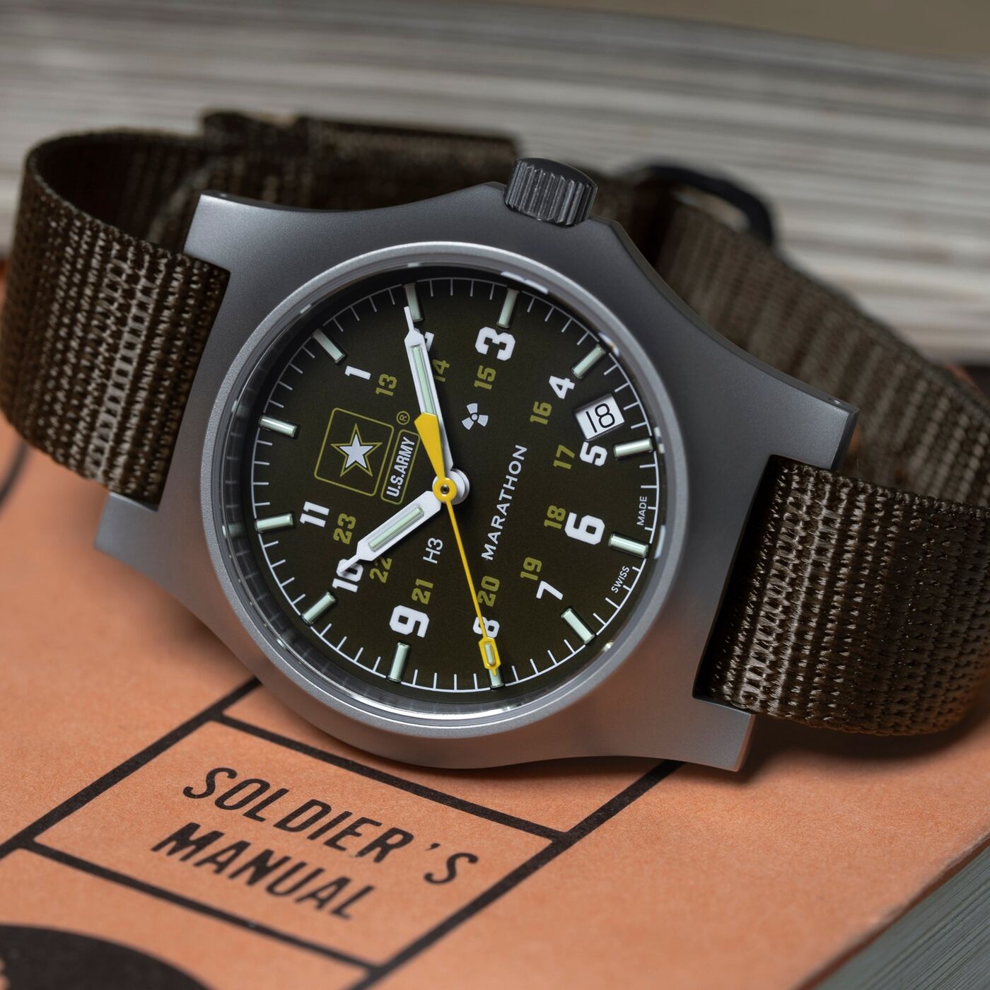Marathon GPQ Stainless Steel Official US Army™ Officer's Watch with Date