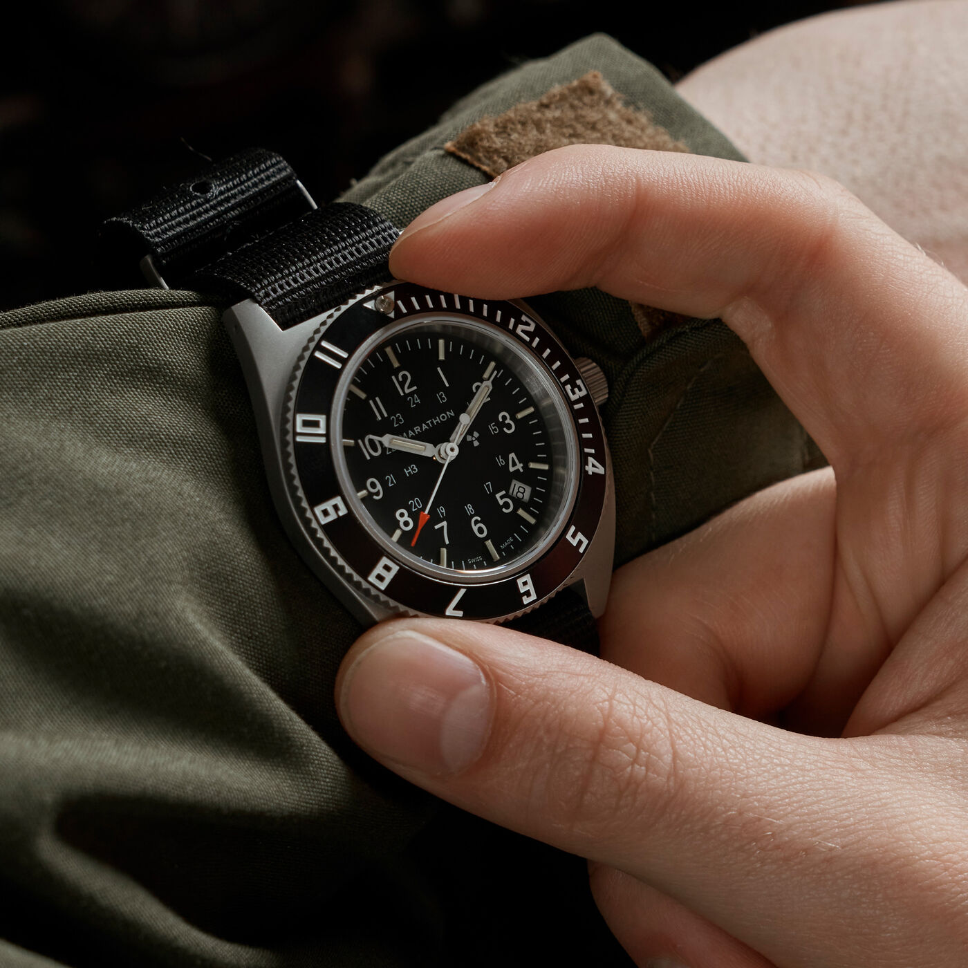 Marathon Steel Pilot Navigator Watch with Date