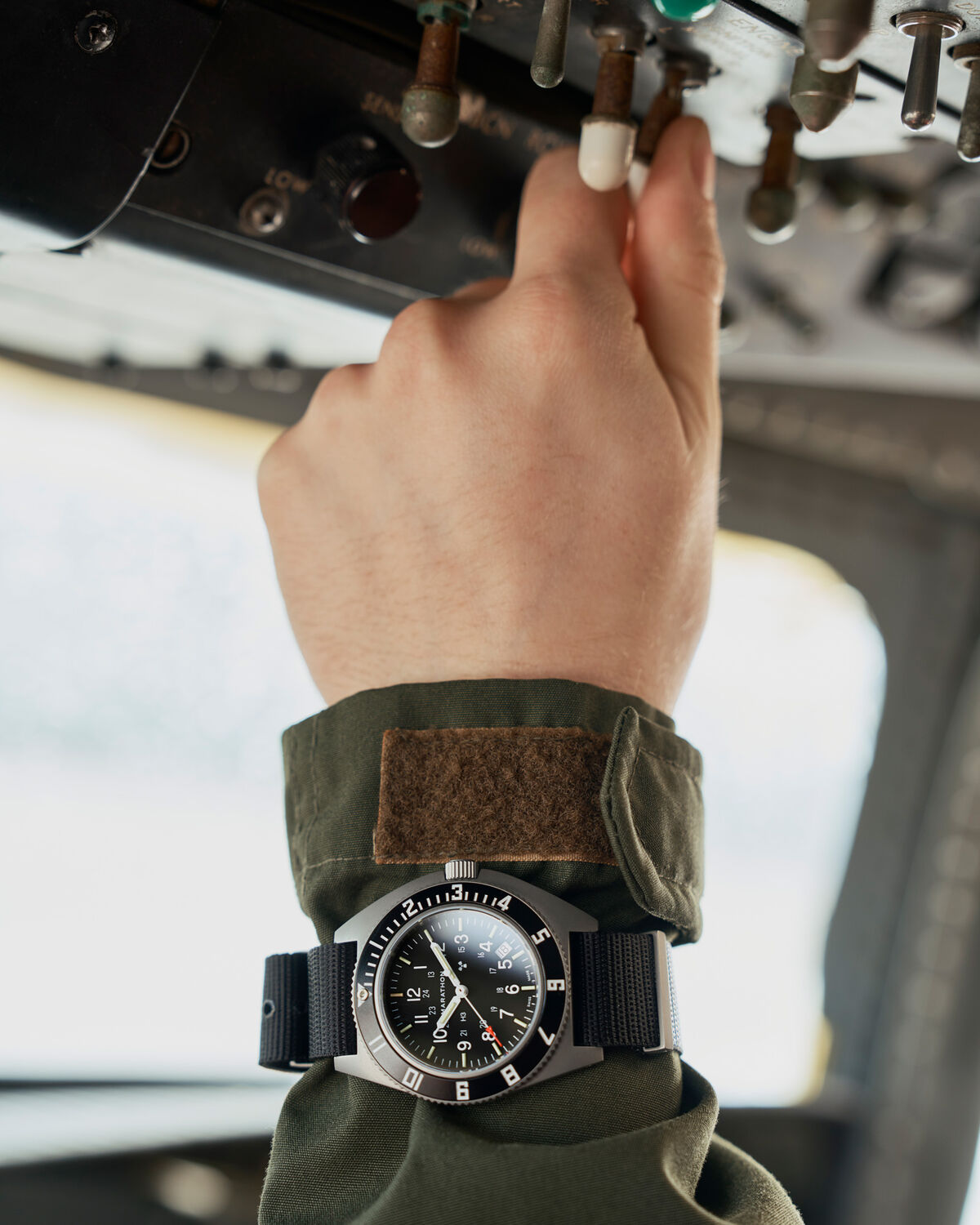 Marathon Steel Pilot Navigator Watch with Date