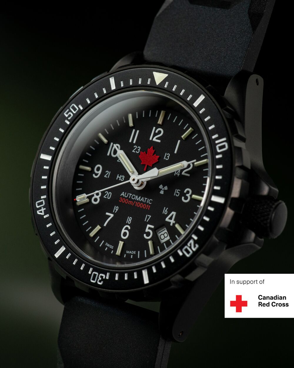 Marathon Red Maple Anthracite GSAR Search and Rescue Dive Watch