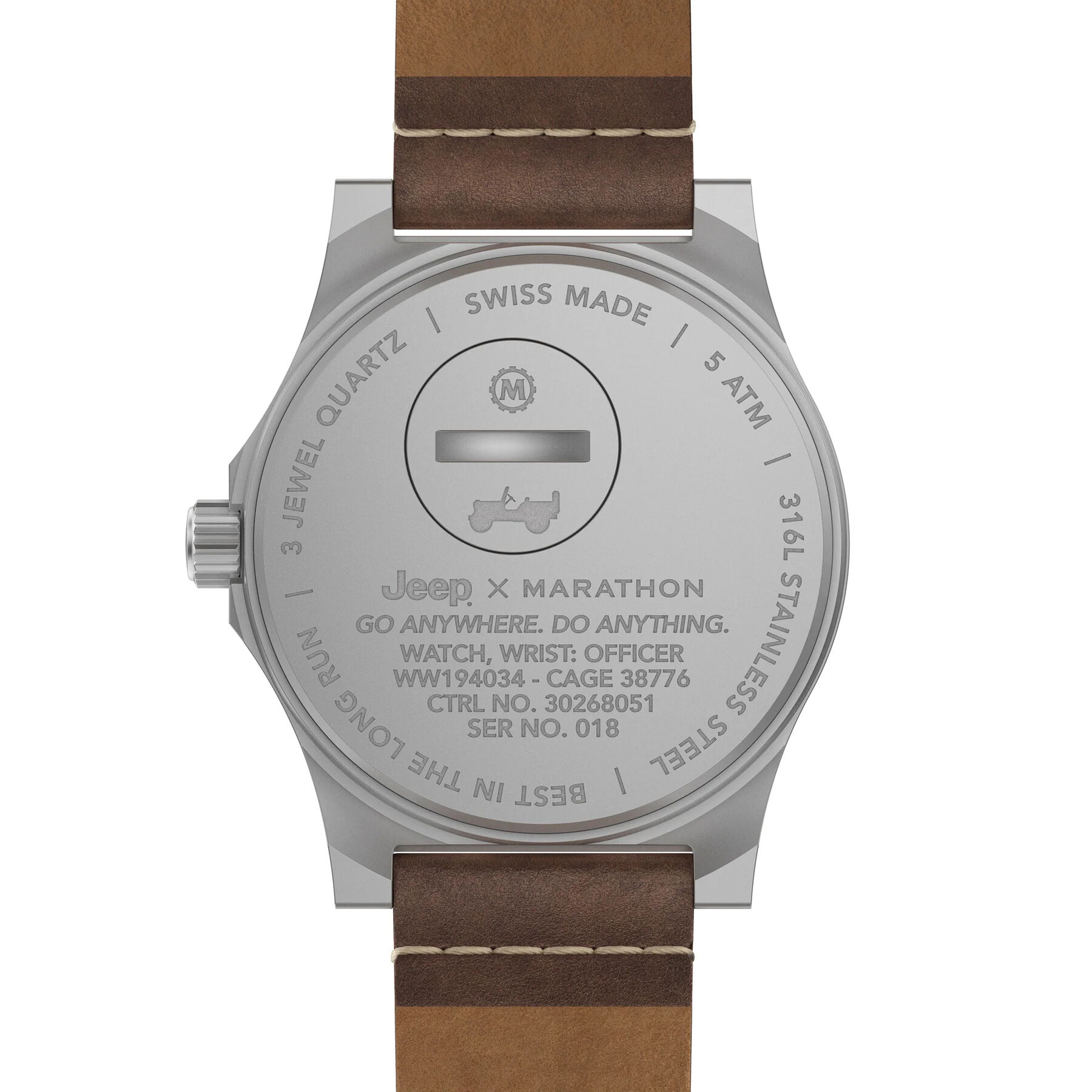 Marathon Jeep Willys Officer's Quartz Field Watch